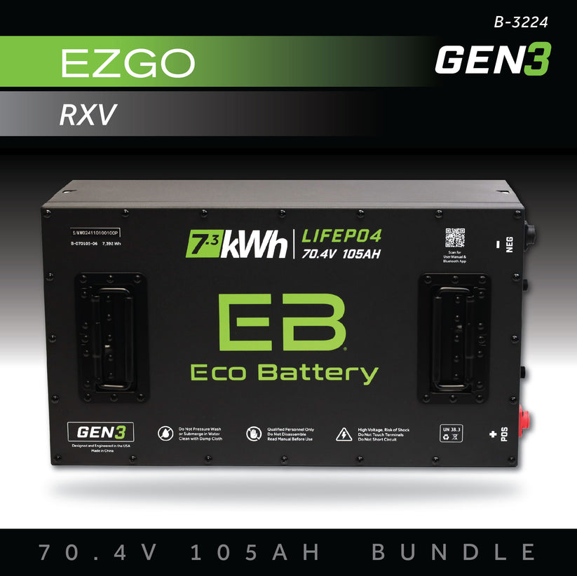 70V 105AH Battery Bundle / EZGO RXV