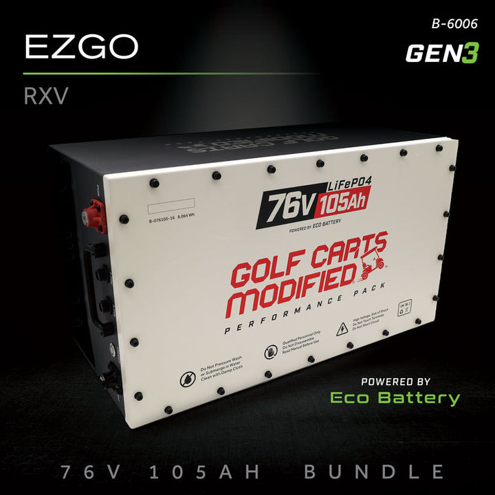76V 105AH Battery Bundle / EZGO RXV