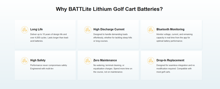 48V 100AH Lithium BATTLite Golf Cart Battery by ROYPOW