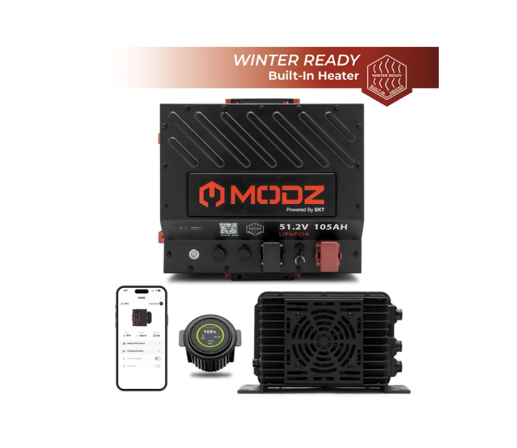 MODZ LITHIUM BUNDLE 51.2V 105Ah Nano Golf Cart Battery Bundle with Built-In Heater